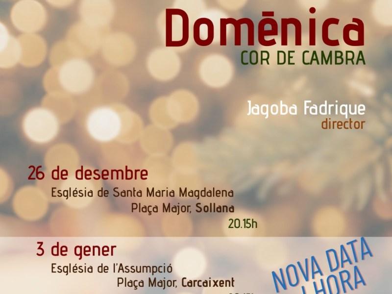 S’ajorna el concert del 28 de&nbsp;desembre